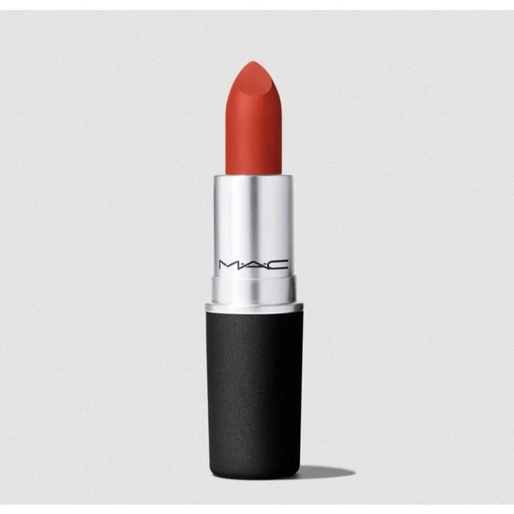 MAC DEVOTED TO CHILI #916 Lipstick ~ Warm Brick Red ~Powder Kiss Matte~ ` NIB